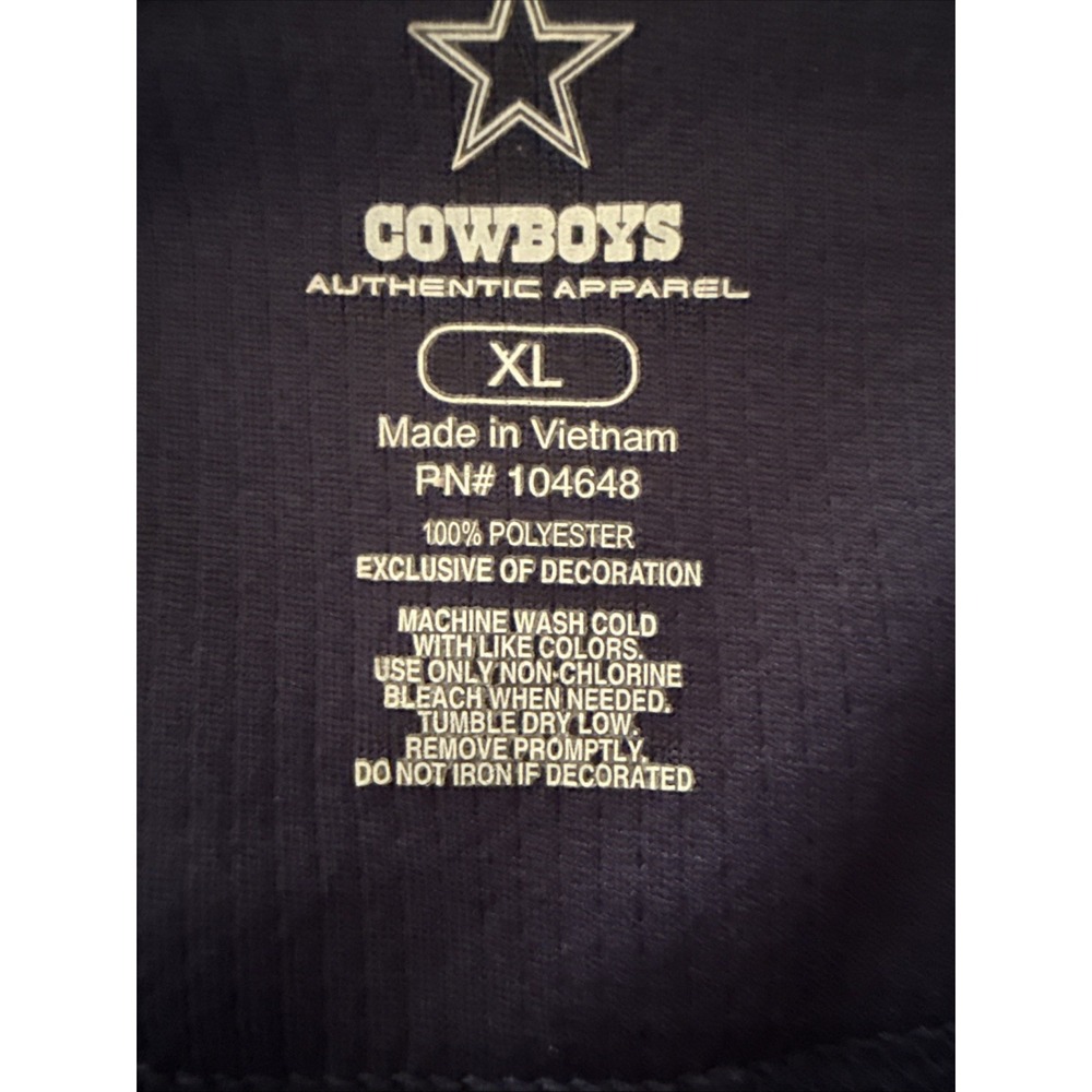 NFL Dallas Cowboy's Short Sleeve Polo Shirt Left Side Star Logo Men's Size-XL - Picture 5 of 7